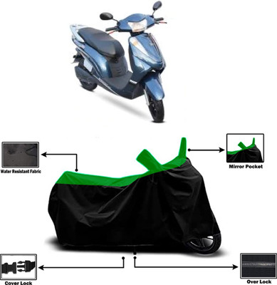 Amexride Two Wheeler Cover for Avon(E Scoot, Green)