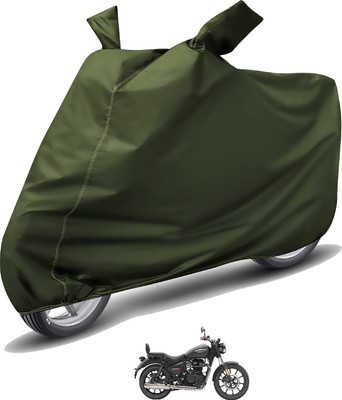MOCKHE Waterproof Two Wheeler Cover for Royal Enfield(Meteor 350, Green)