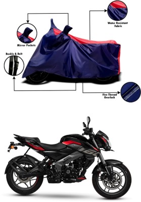 RAQTRO Waterproof Two Wheeler Cover for Bajaj(Pulsar NS-160 BS6, Red, Blue)