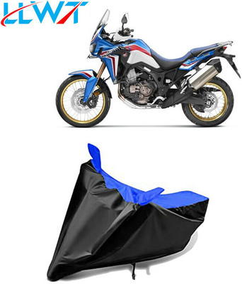 DeepShakshi AUTOMOTIVE Waterproof Two Wheeler Cover for Honda(Africa Twin, Black, Blue)