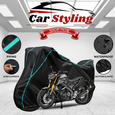 OliverX Waterproof Two Wheeler Cover for Yamaha(MT 15 New, Black, Blue)