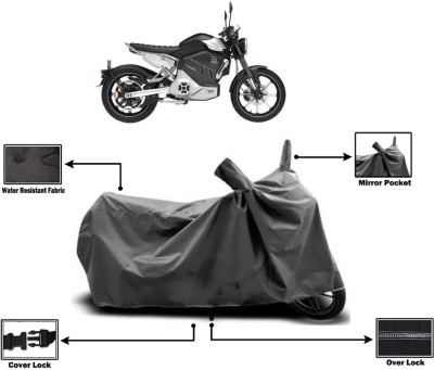 Amexride Two Wheeler Cover for Revolt(RV Cafe Racer BS6, Grey)