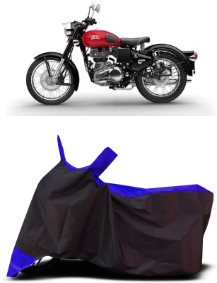 VESMEI Two Wheeler Cover for Royal Enfield(Bullet 350 New BS6, Blue)