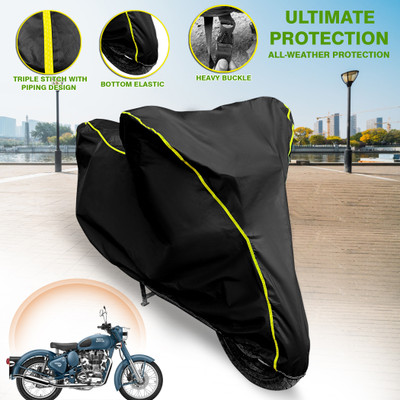 GARREGE Waterproof Two Wheeler Cover for Royal Enfield(Classic Squadron BS6, Blue)