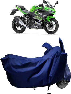 Amexride Two Wheeler Cover for Kawasaki(Ninja 250, Blue)