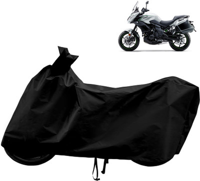 Horseyaart Waterproof Two Wheeler Cover for Kawasaki(Versys 650, Black)