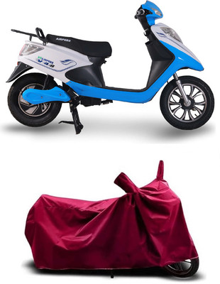 Coxtor Waterproof Two Wheeler Cover for Ampere(V 48, Maroon)