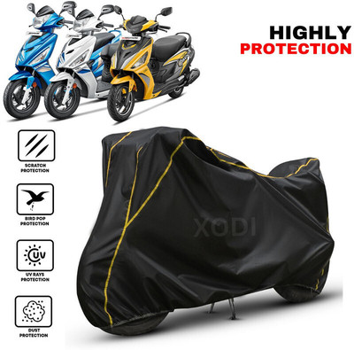 xodi Waterproof Two Wheeler Cover for Hero(Maestro, Black, Yellow)