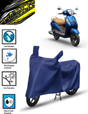FRONCH Waterproof Two Wheeler Cover for Suzuki(Access 125, Blue)
