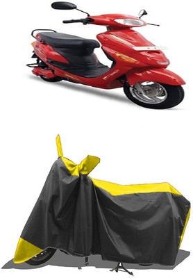 SUGASHRI Waterproof Two Wheeler Cover for Hero Electric(Electric E-Sprint, Yellow, Black)