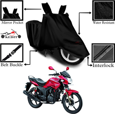 KEDIT Two Wheeler Cover for Hero(Hunk, Black)