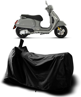 AASHTIK MART Two Wheeler Cover for Vespa(GTS 300, Black)