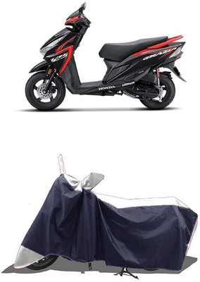SUGASHRI Waterproof Two Wheeler Cover for Honda(Grazia BS6, White, Blue)