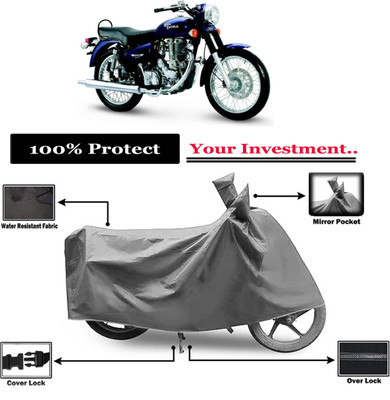 Amexride Two Wheeler Cover for Royal Enfield(Electra, Grey)