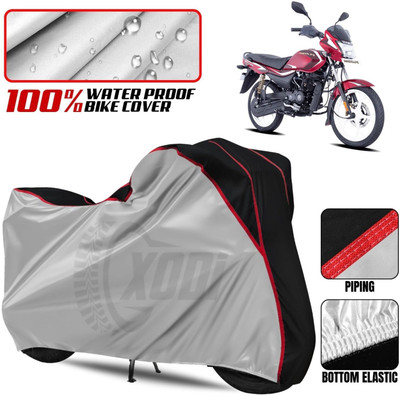 xodi Waterproof Two Wheeler Cover for Bajaj(Platina, Silver, Black)