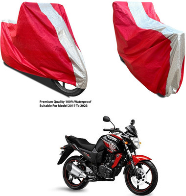 AutoGalaxy Waterproof Two Wheeler Cover for Yamaha(FZ-FI, Silver, Red)