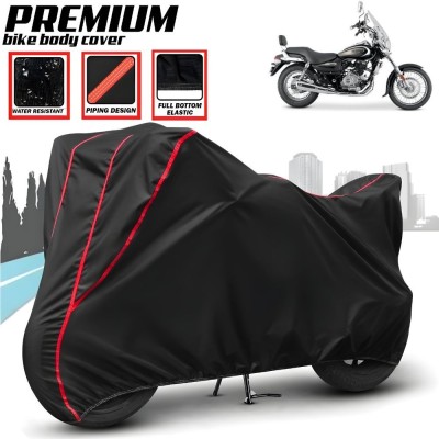 Mwiss Waterproof Two Wheeler Cover for Bajaj(Avenger 220 street, Black, Red)