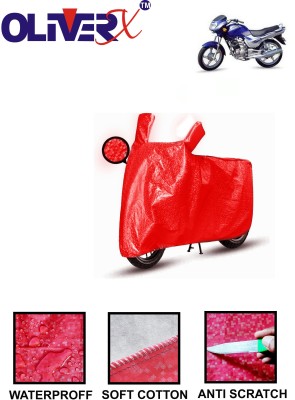 OliverX Waterproof Two Wheeler Cover for TVS(Victor Edge, Red)