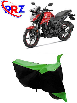 RRZ Waterproof Two Wheeler Cover for Bajaj(Blade 125, Black, Green)