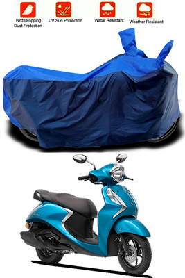 Mdstar Waterproof Two Wheeler Cover for Yamaha(Fascino 125, Blue, Blue)