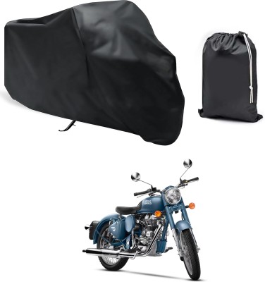 PAGORA Waterproof Two Wheeler Cover for Royal Enfield(Classic Squadron, Black)