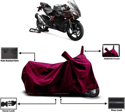 Amexride Two Wheeler Cover for TVS(Apache RTR 310, Maroon)