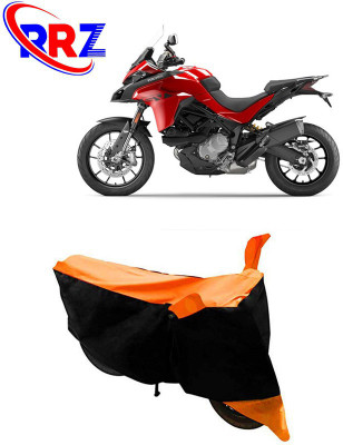 RRZ Waterproof Two Wheeler Cover for Ducati(Multistrada, Black, Orange)