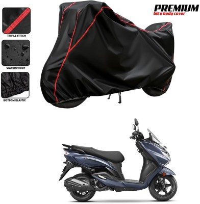 DeepShakshi AUTOMOTIVE Two Wheeler Cover for Suzuki(Burgman Street 125, Black, Red)