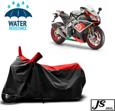 JSJINSIL Waterproof Two Wheeler Cover for Aprilia(RSV4, Red, Black)