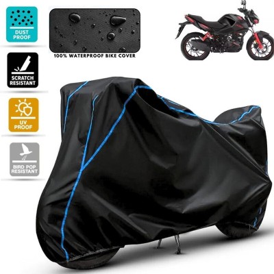 Amikan Waterproof Two Wheeler Cover for Hero(Xtreme 160 R, Black, Blue)