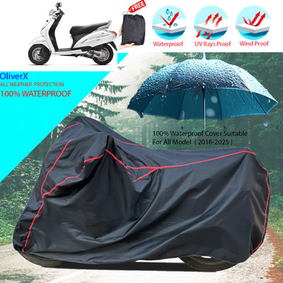 OliverX Waterproof Two Wheeler Cover for Honda(Activa 3G, Black)