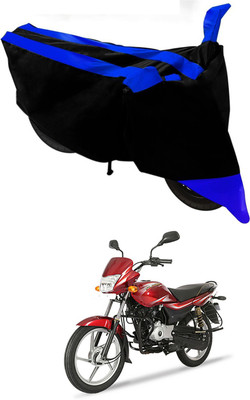 Mdstar Waterproof Two Wheeler Cover for Bajaj(Platina, Blue, Black)