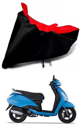 DSAMI Two Wheeler Cover for TVS(Jupiter, Black, Red)