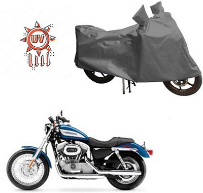 DeepShakshi AUTOMOTIVE Waterproof Two Wheeler Cover for Harley Davidson(XL 883, Grey)
