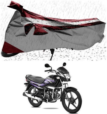 AutoTiger Two Wheeler Cover for Hero(Super Splendor, Maroon, Silver)