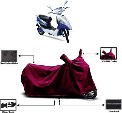 Amexride Two Wheeler Cover for Hero Electric(Electric Maxi, Maroon)