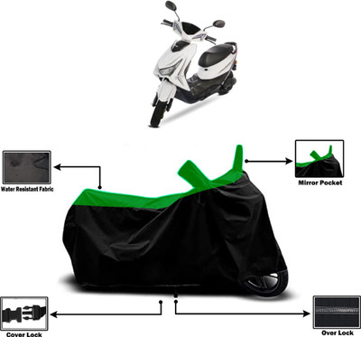 Amexride Two Wheeler Cover for Ampere(Reo Elite BS6, Green)