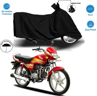 HWSXQAE Waterproof Two Wheeler Cover for Hero(HF Deluxe BS6, Black)