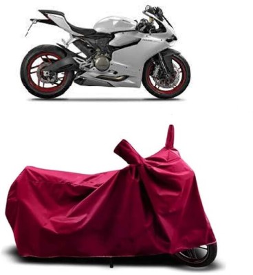 Coxtor Waterproof Two Wheeler Cover for Ducati(899 Panigale, Maroon)