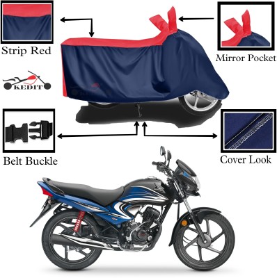 KEDIT Two Wheeler Cover for Honda(Dream Yuga, Red, Blue)