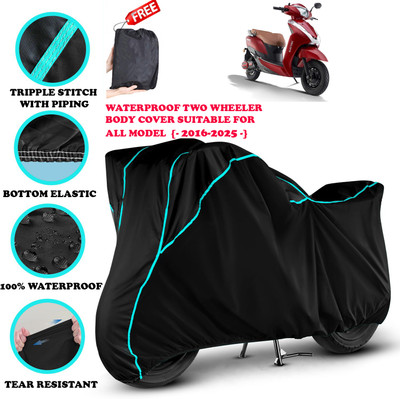 OliverX Waterproof Two Wheeler Cover for Ampere(Magnus BS6, Black)