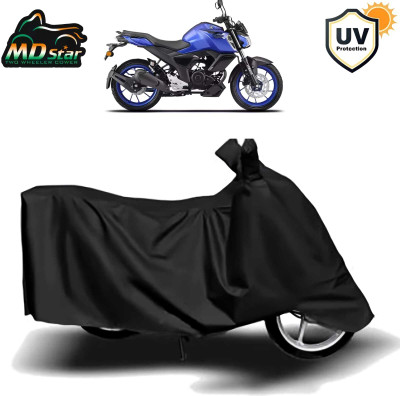 Mdstar Waterproof Two Wheeler Cover for Yamaha(FZ S V3.0 FI, Black)