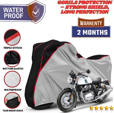 POLYMAXX Waterproof Two Wheeler Cover for Royal Enfield(GT650R, Silver)