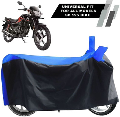 ZAQE Two Wheeler Cover for Honda(SP 125, Black, Blue)