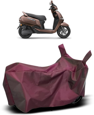 RM Collections Waterproof Two Wheeler Cover for TVS(iQube, Maroon)