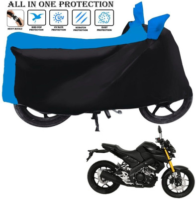 AUTOCAD Waterproof Two Wheeler Cover for Yamaha(MT 15 New BS6, Black, Blue)