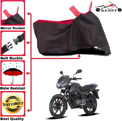 KEDIT Two Wheeler Cover for Bajaj(Pulsar 125 Neon, Red, Black)