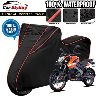 Car Styling Waterproof Two Wheeler Cover for Bajaj(Pulsar NS125, Black, Red)