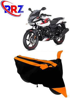 RRZ Waterproof Two Wheeler Cover for Bajaj(Pulsar 220F, Black, Orange)