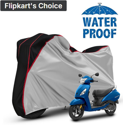 xodi Waterproof Two Wheeler Cover for TVS(Jupiter, Silver, Black, Red)
